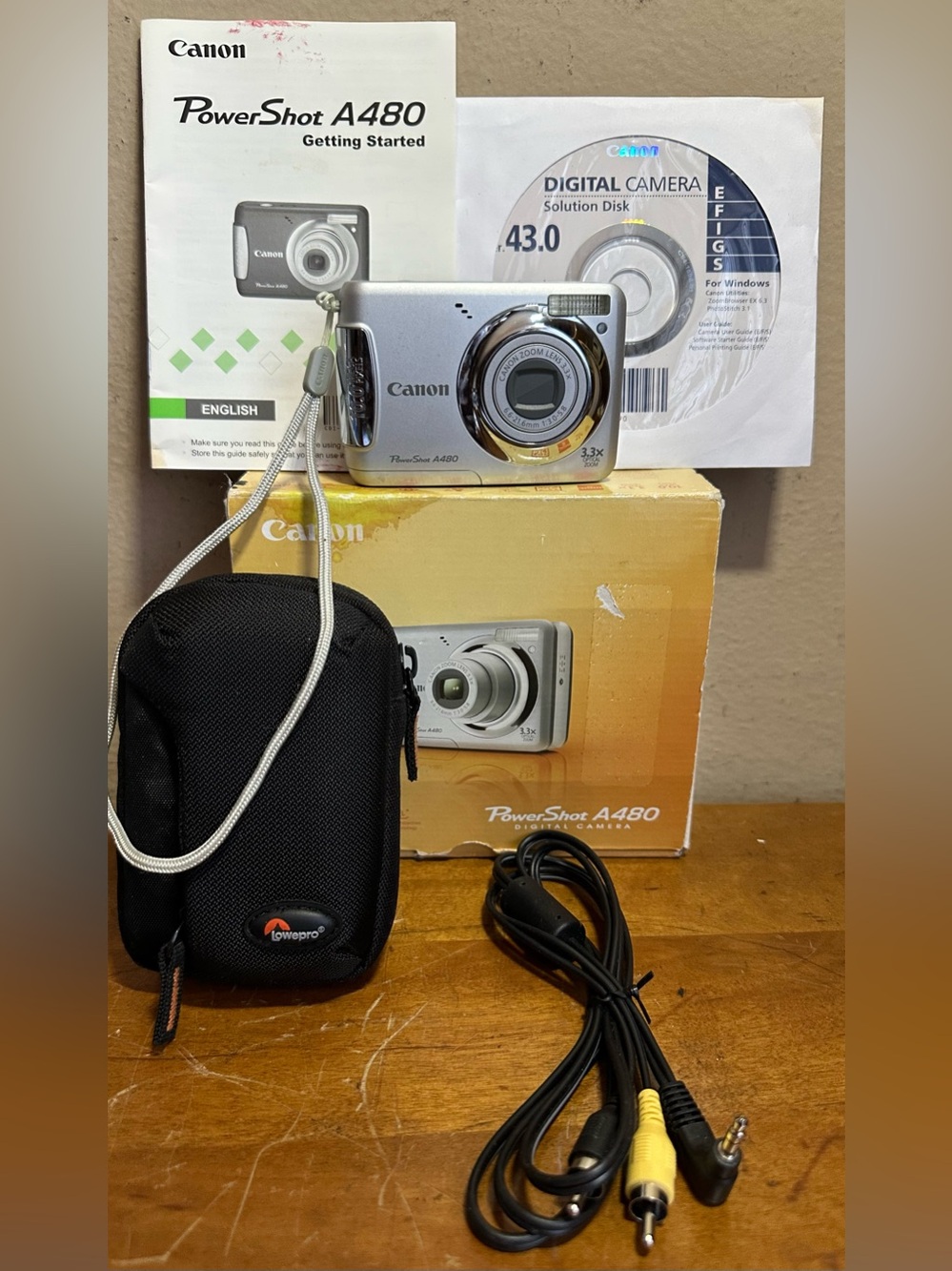 Canon PowerShot A480 Compact 10MP 3.3x Optical Zoom 2.5" LCD Digital Camera